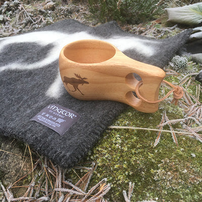 Tursett – Wool Seat Pad with Moose (Elg) Embroidery