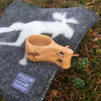 Tursett – Wool Seat Pad with Moose (Elg) Embroidery